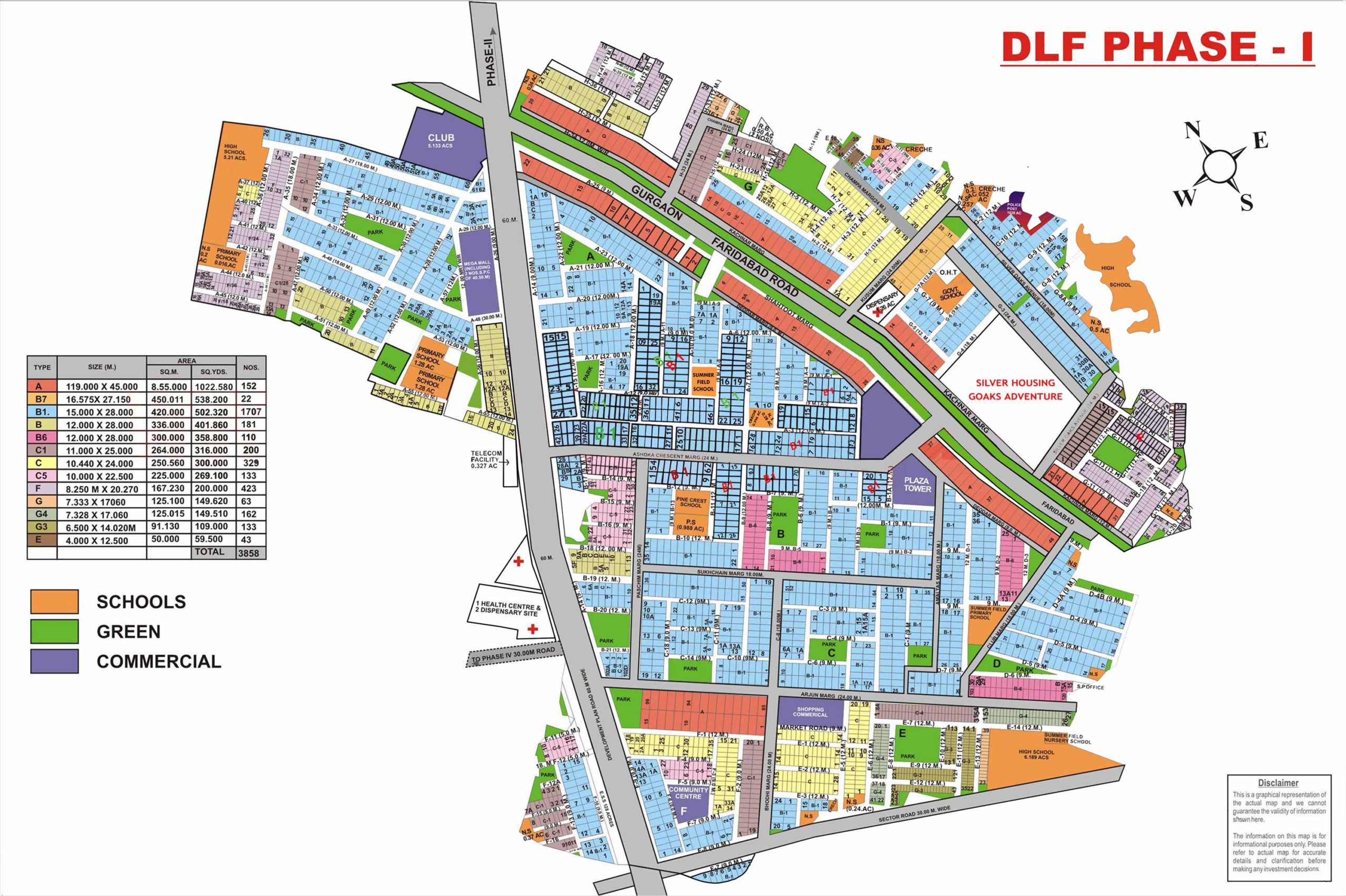 DLF Phase 1 Map Gurgaon | DLF Phase 1 Plot Map | DLF phase 1 Gurgaon Plot  MAP - Gurgaon Property Dealer