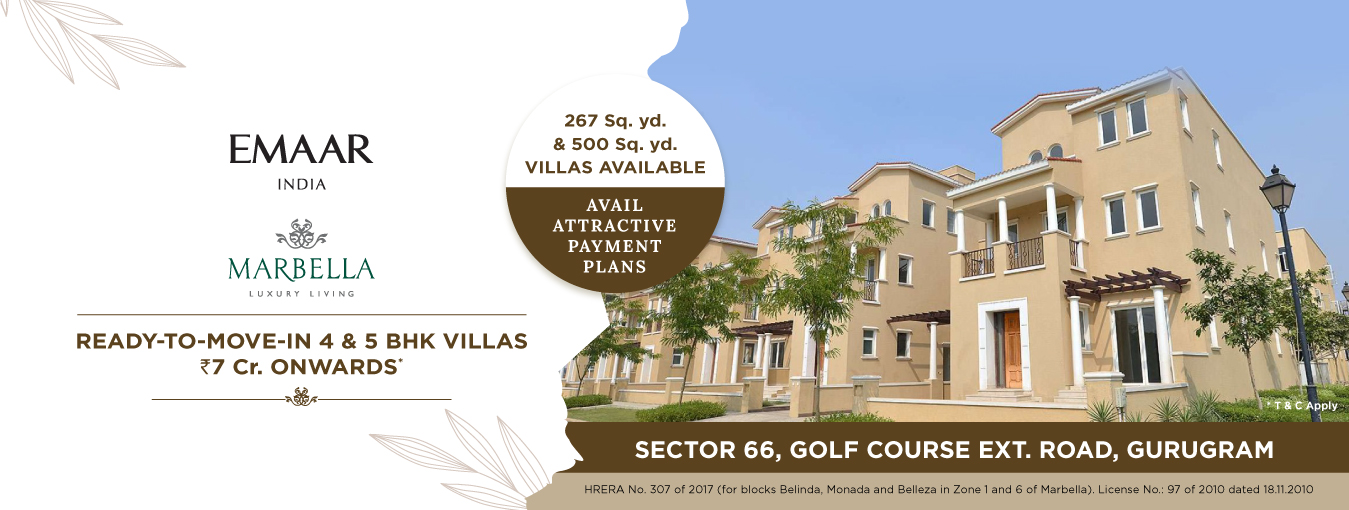Marbella Villas || Villa For Sale in EMAAR MARBELLA VILLAS, Gurgaon