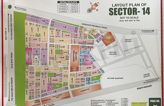 Sector 14 Gurgaon map