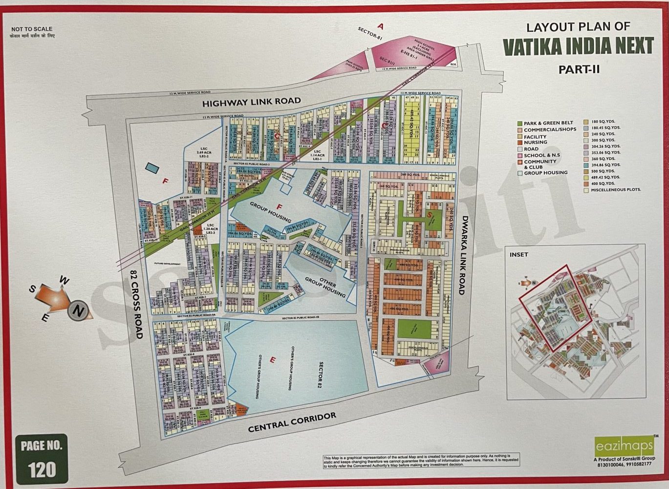 vatika india next plots Map , vatika Plot For Sale in Gurgaon