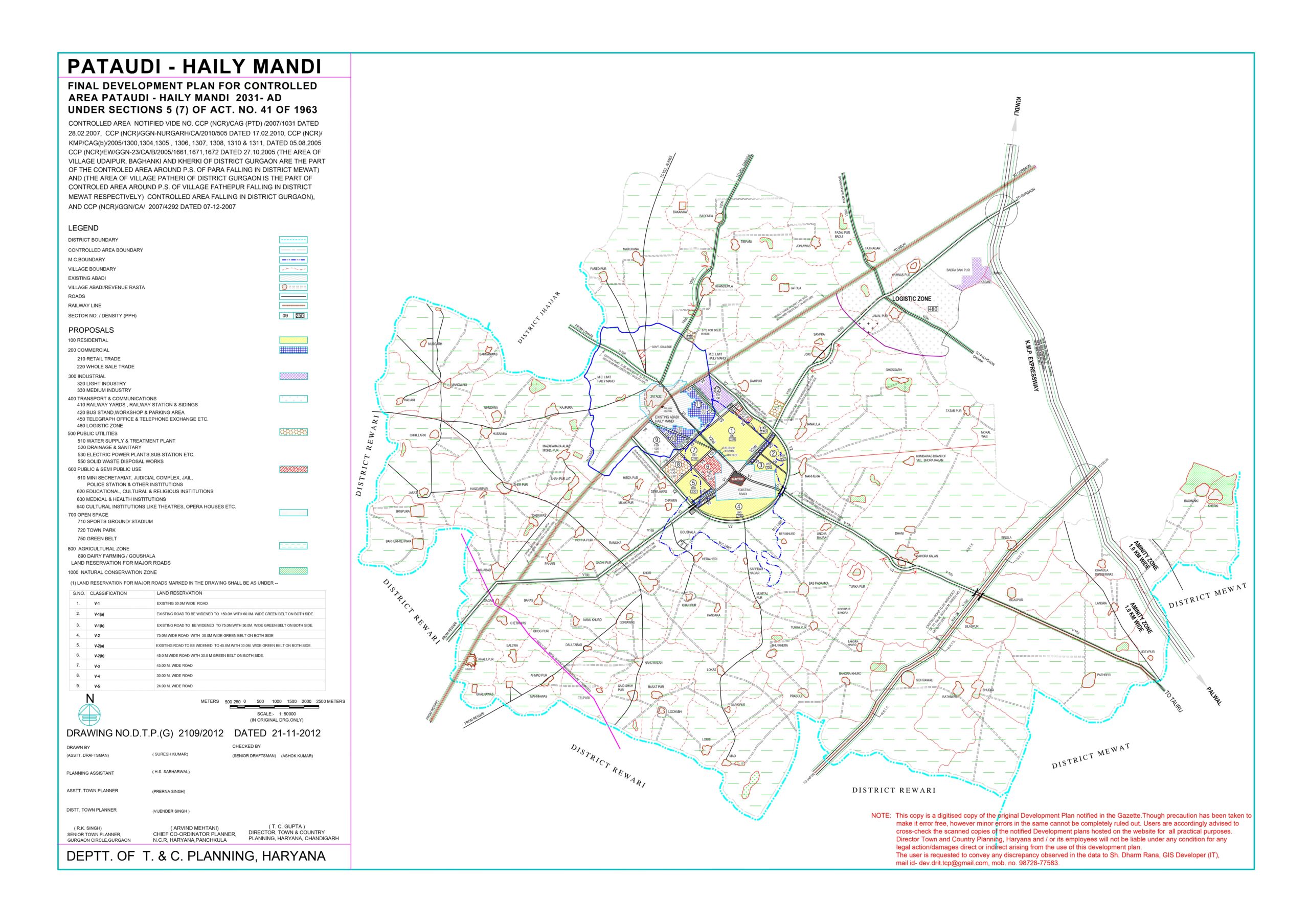 Pataudi Master Plan, Pataudi Map , Pataudi Master Plan 2021,2031,2041,2051 - Gurgaon Property Dealer